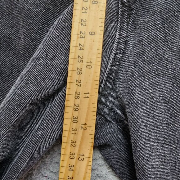 Princess Polly Jeans Womens 4 Black High-Waisted Button-Fly 100% Cotton - Picture 7 of 13